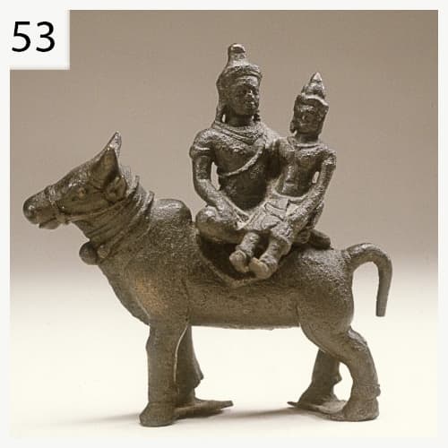 مجسمه شیوا و همسرش بر پشت گاو - هند