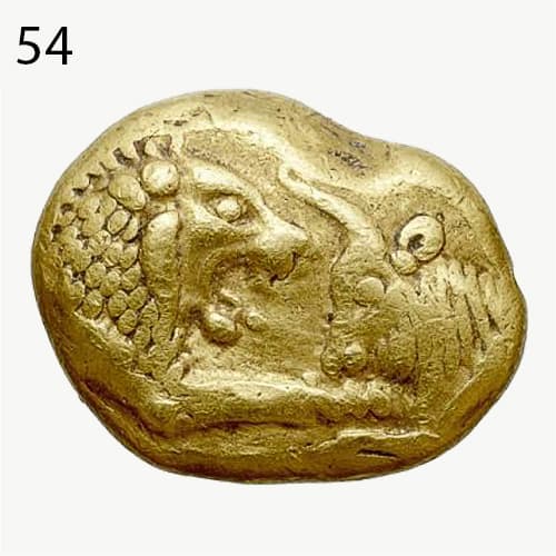 سکه کروزویید با نقش شیر و گاو- لیدیه