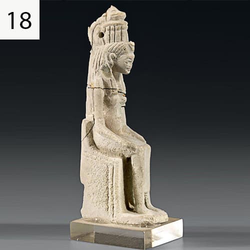 مجسمه سنگی به شکل حات محیت (الهه مردم شهر مندس) - مصر