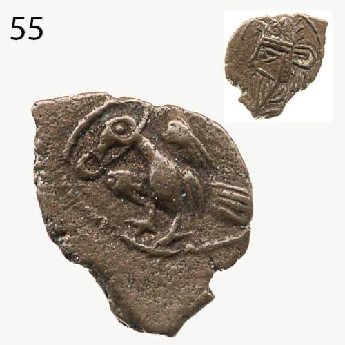 سکه با نقش شاهین - شاه بلاش ششم- پارتی