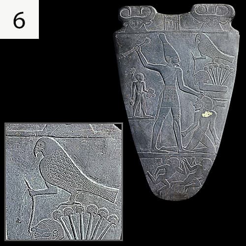 لوح سنگی نامر با نماد شاهین- مصر